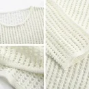 PTKPCC Female Personality Loose Casual Solid Pullovers Women Breathable Hollow Out Lazy Style Japanese Version Sweater Summer